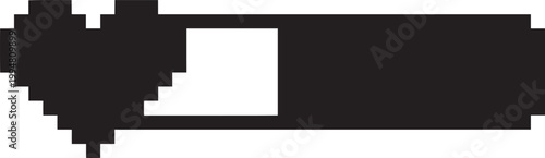 Black pixel art character with