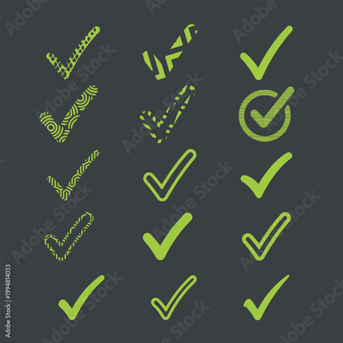 check mark vector icon. tick icon illustration