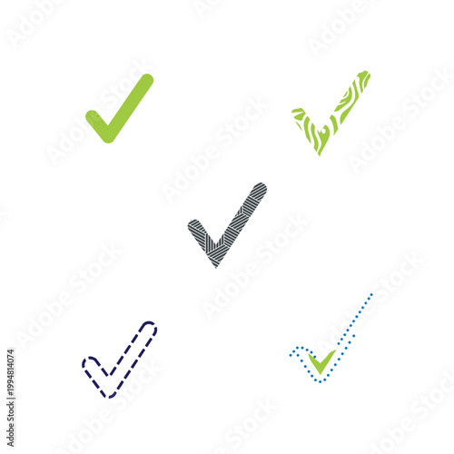 check mark vector icon. tick icon illustration