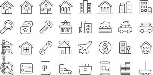 property icon pack housing home rental sale management symbols