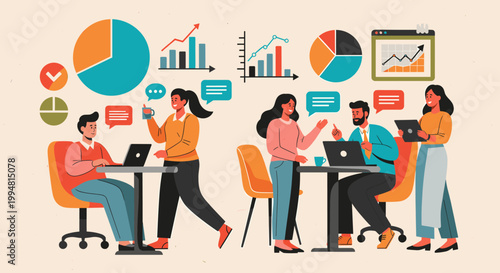 A minimalist illustration conveying the feeling of modern office life and the anonymity of the workplace. Perfect for articles, presentations, or webs