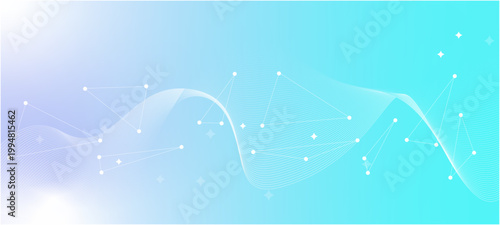 Network connection. Abstract mesh, molecular plexus line and cyberspace. abstract Christmas background