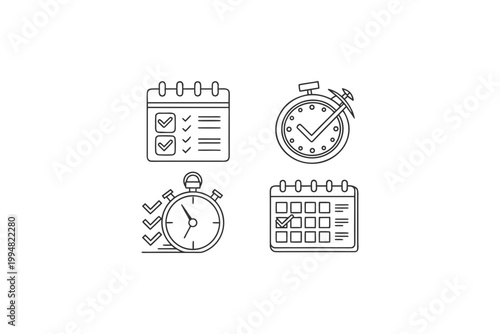 task management to do list calendar icons