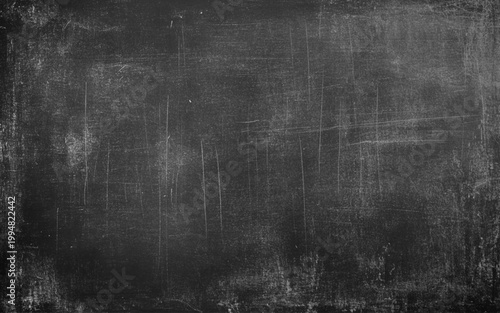 Grungy Monochrome Background with Heavy Scratched Texture. Minimalist Dark Chalkboard Backdrop for Educational Design