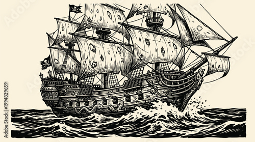 The Man-o'-War: The Sovereign of the Seas ,pirate  Ship