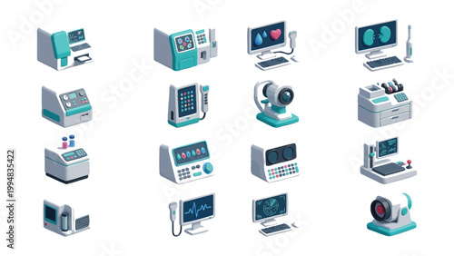 Medical equipment and devices for diagnosis and treatment in a hospital setting  various tools