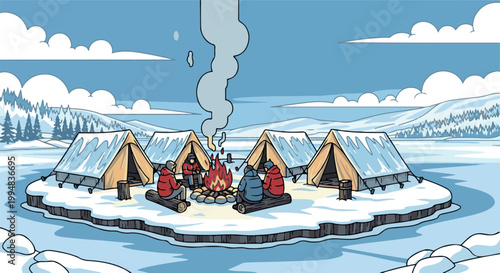 Adobe Illustrator Artwork winter camp