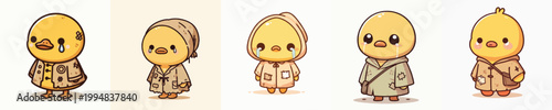 sad expression duck beggar vector