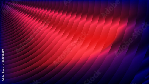 Abstract red gradient wave striped vector background with soft light texture and modern design style