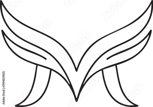 Modern M Letter Abstract Line Icon