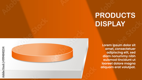 Abstract vector background with an empty round plate and clean dishware design featuring copy space for food or restaurant concept