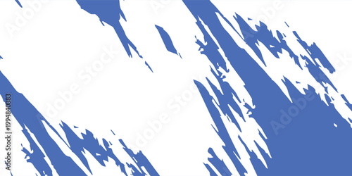 Abstract white brushstroke on blue background artistic design graphic illustration art