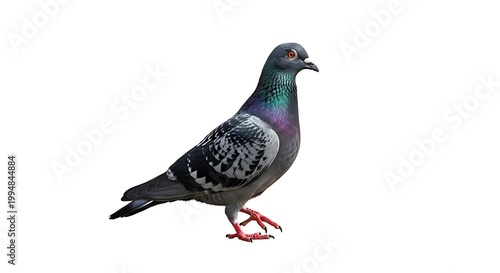 A Pigeon standing in a clear view