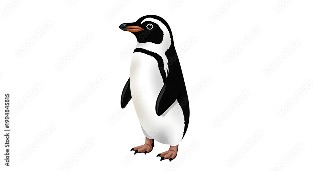 Fototapeta premium A Cute Penguin Standing Confidently
