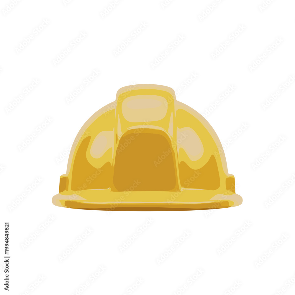 Fototapeta premium Yellow hard hat isolated on white construction safety equipment concept