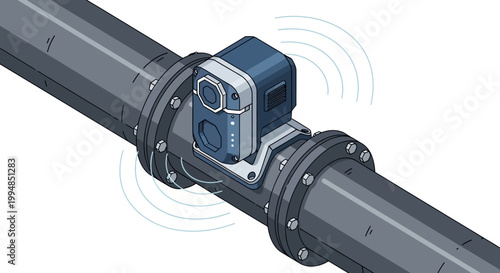 Smart Industrial Sensor for Pipeline Monitoring and Wireless Data Transmission
