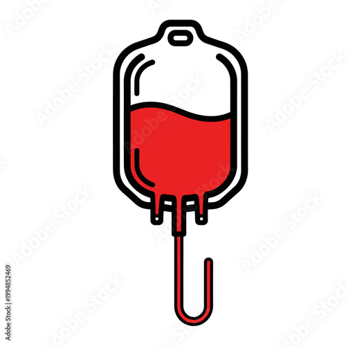 Blood bag medical IV infusion.