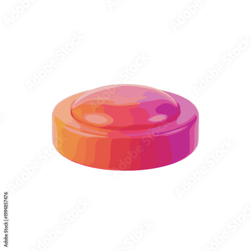 Abstract illustration of a pill medicine drug on a white background