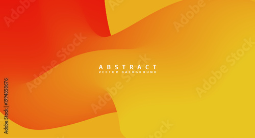 A vibrant abstract background with a gradient of red orange and yellow hues and a text overlay that reads abstract vector background