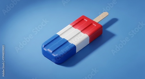 Patriotic popsicle a red white and blue frozen treat for summer celebrations