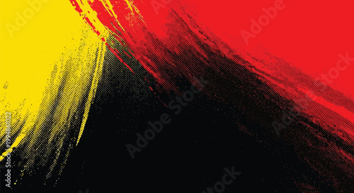 Abstract expressionism a bold swirl of yellow red and black paint