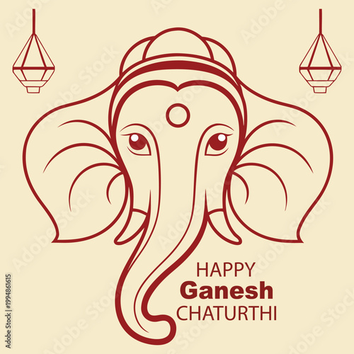 Festive Ganesh Utsav Poster Design 