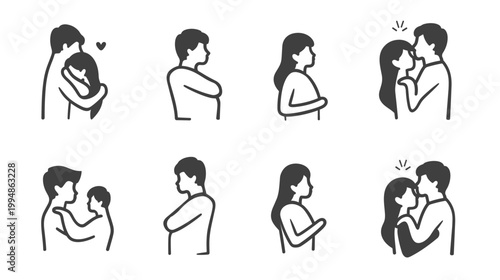 couple emotional dependency and unhealthy relationship dynamics flat design vector illustration