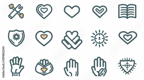 flat design conflict resolution and communication icons vector illustration