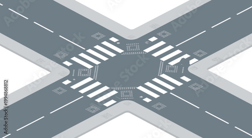 Smart City Isometric Intersection with Embedded Sensors and IoT Technology for Intelligent Traffic Management