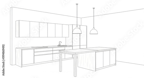 Modern Interior Design with Minimalist Elements and Open Space Layout.