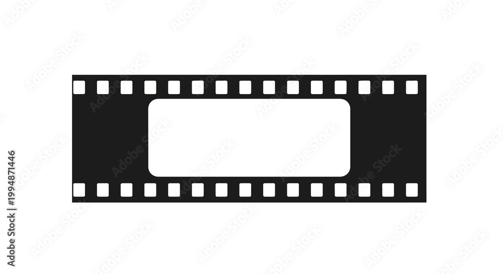 Fototapeta premium Classic filmstrip frame on white background