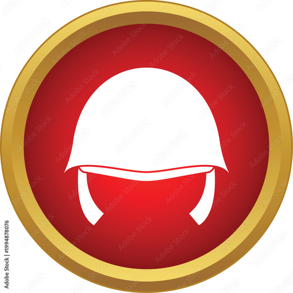 Fototapeta premium Military helmet icon representing wartime protection and soldier uniform accessory