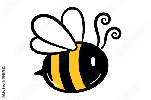Charming doodle of a bee a whimsical illustration of a pollinator