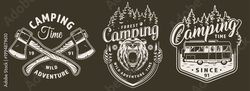 Camping fun in the forest