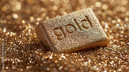 Goldbarren mit der Prägung „gold