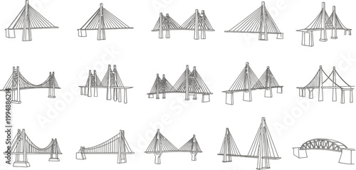 Architectural sketches of traditional thatched roof structures