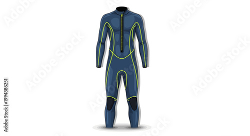 Modern full body wetsuit design with neoprene technology