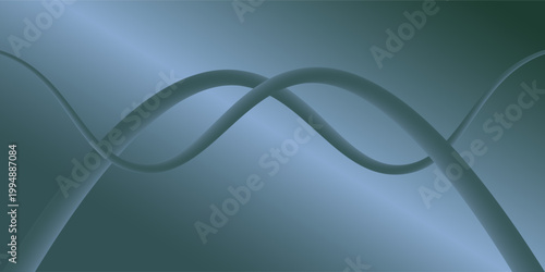 Copy Space abstract background with smooth Curve lines in green and blue colors