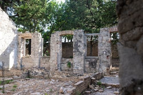 Ruins of ancient city. Lokrum island, Croatia. 