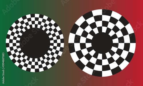 black and white checkered background