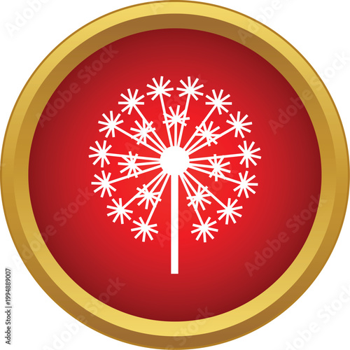 Dandelion seed head vector icon symbolizing nature and growth