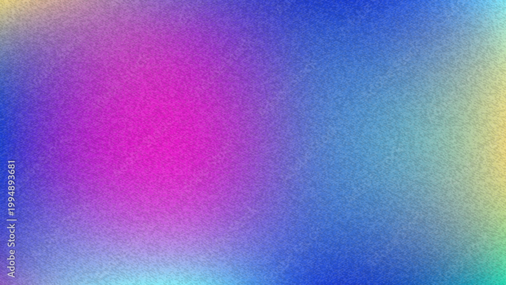 Obraz premium Abstract colorful vector background with soft gradient mesh and subtle noise grain texture. Iridescent transitions in blue, purple, pink and teal tones for wallpaper, covers and digital backdrops.