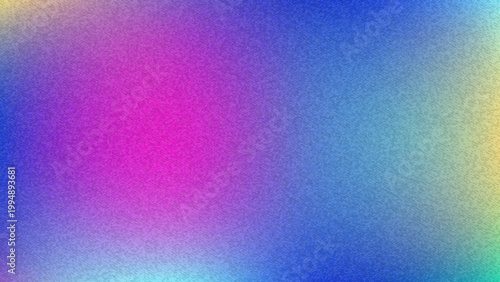 Abstract colorful vector background with soft gradient mesh and subtle noise grain texture. Iridescent transitions in blue, purple, pink and teal tones for wallpaper, covers and digital backdrops.