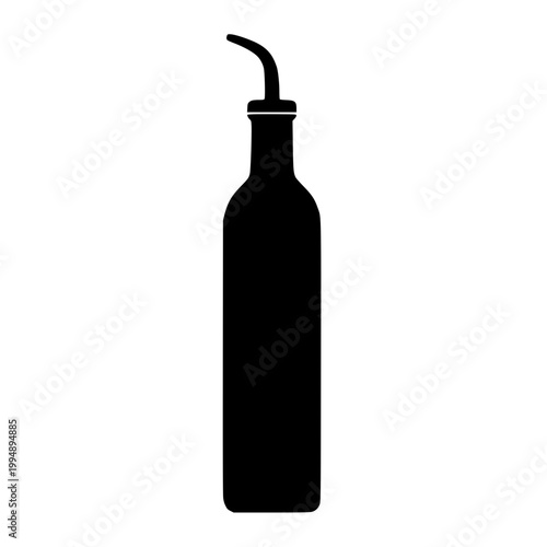 Kitchen oil bottle icon clean design black white icon 