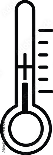 Classic mercury thermometer displaying room temperature