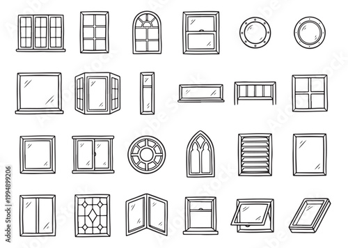 Window States Doodle Icons Pack