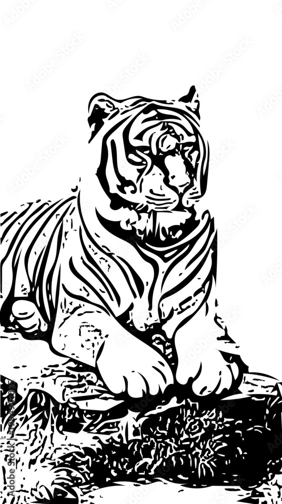 Fototapeta premium Internasional Tiger day 