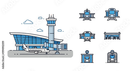 Airport Terminal Building and Control Tower.