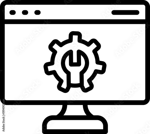 Web Optimization Line Icon, Web Optimization Icon, Website Optimization Icon