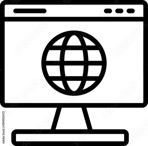Homepage Line Icon, Homepage Icon, Home Page Icon